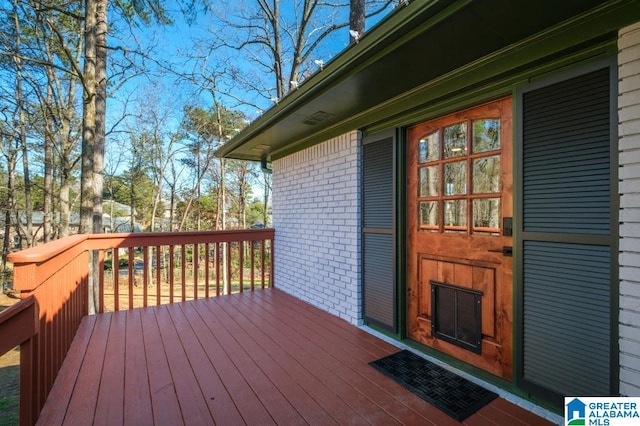 view of wooden deck