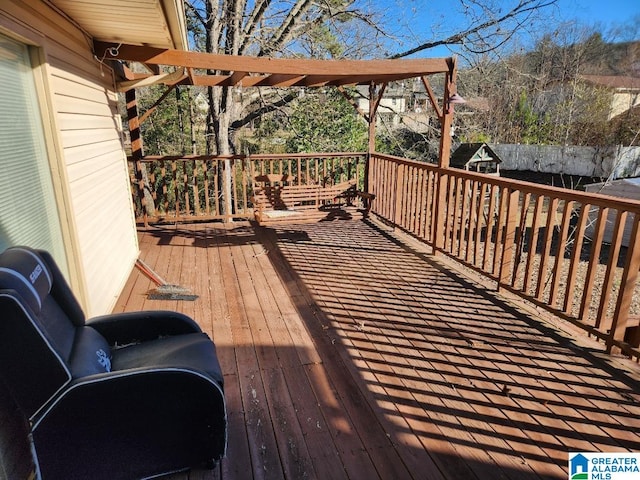 view of wooden deck