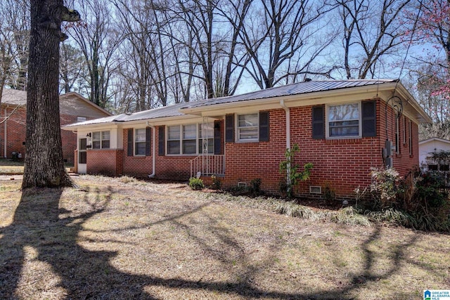 view of single story home