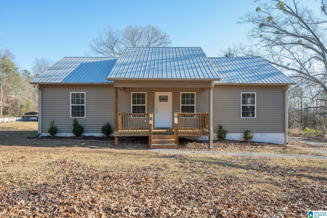 view of front of home with covered porch