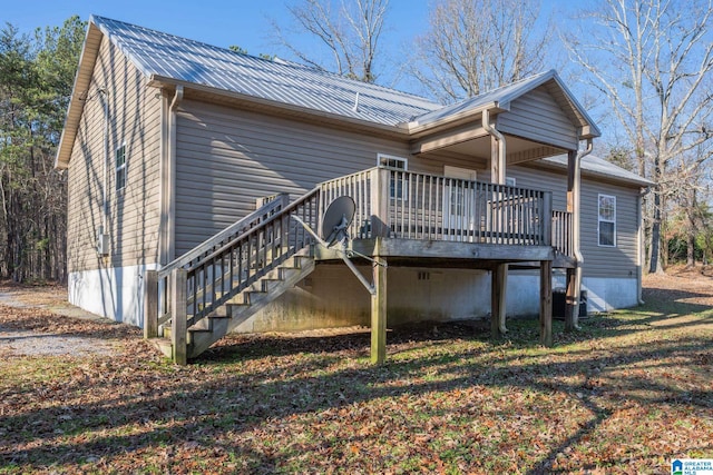 exterior space with a wooden deck