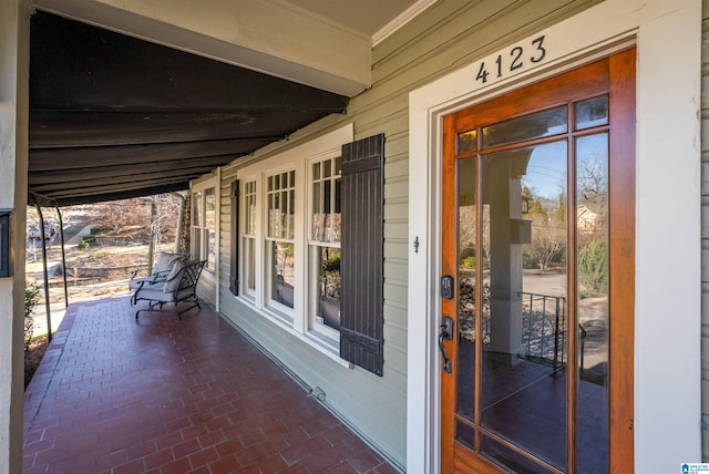 view of patio with covered porch