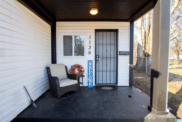 view of doorway to property