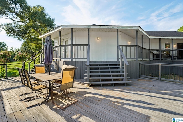 view of wooden terrace