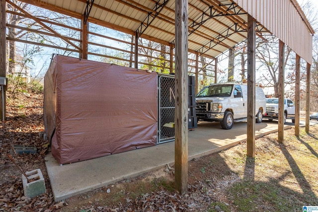 view of parking / parking lot