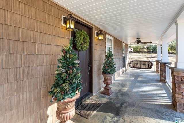 view of patio with covered porch