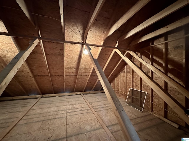 view of attic