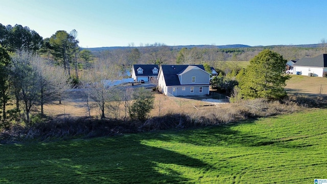 aerial view with a rural view