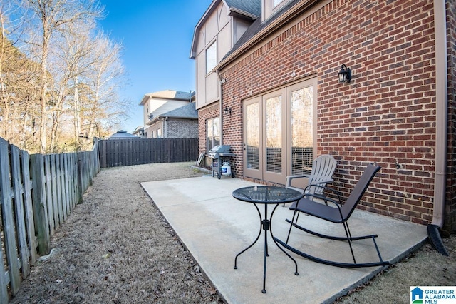 view of patio featuring grilling area