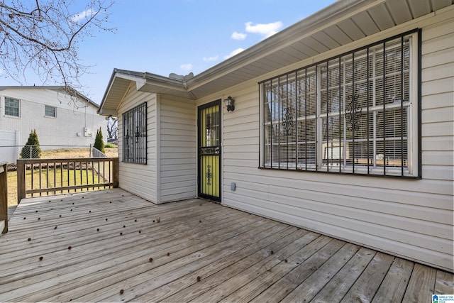 view of wooden deck