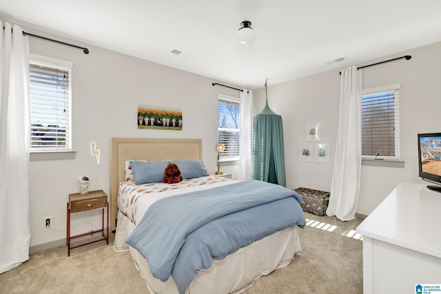 view of carpeted bedroom