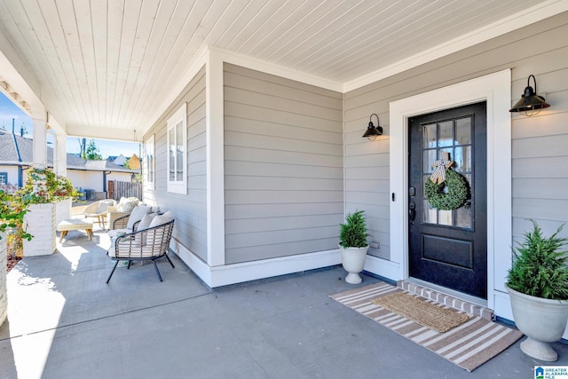 view of doorway to property