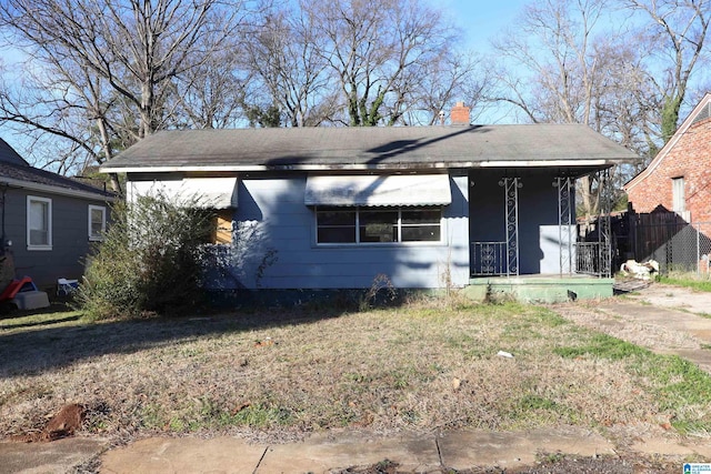 view of front of property with a porch