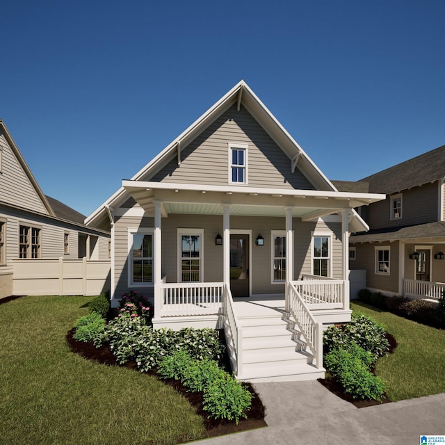 view of front of house featuring a front yard