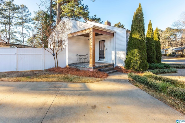 entrance to property with a porch