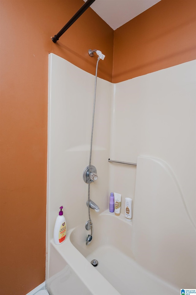 bathroom featuring bathing tub / shower combination