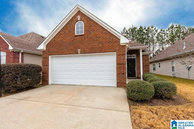 view of property with a garage