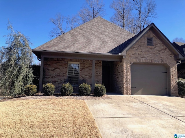 view of front facade with a garage