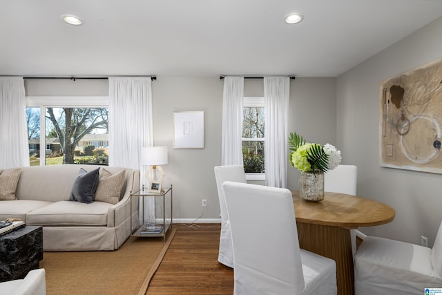 dining room featuring dark hardwood / wood-style floors