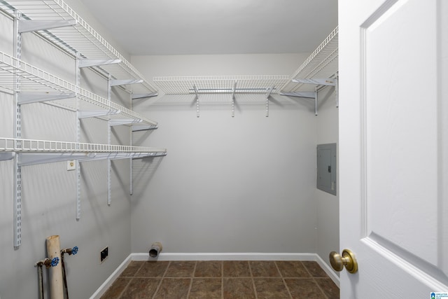 laundry room featuring hookup for an electric dryer and electric panel