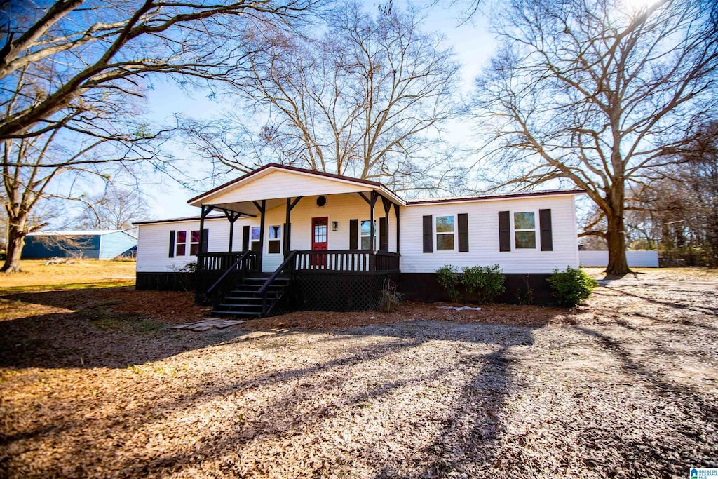 view of front of house with covered porch