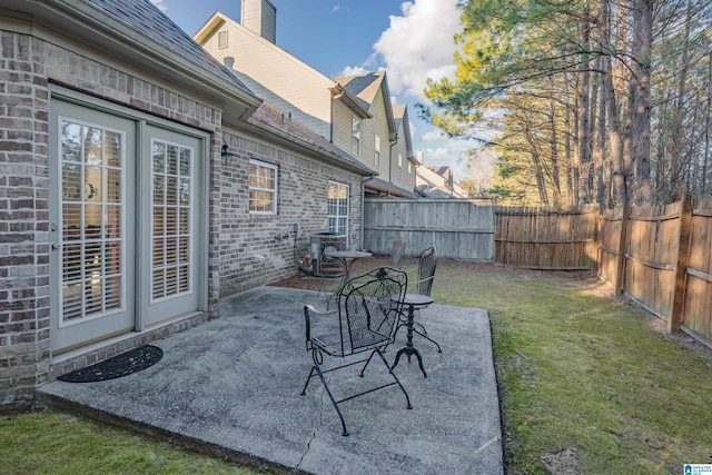 view of patio / terrace featuring central AC