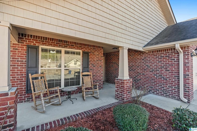 view of patio featuring covered porch