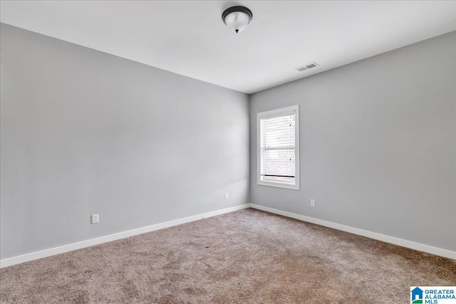 spare room with carpet floors