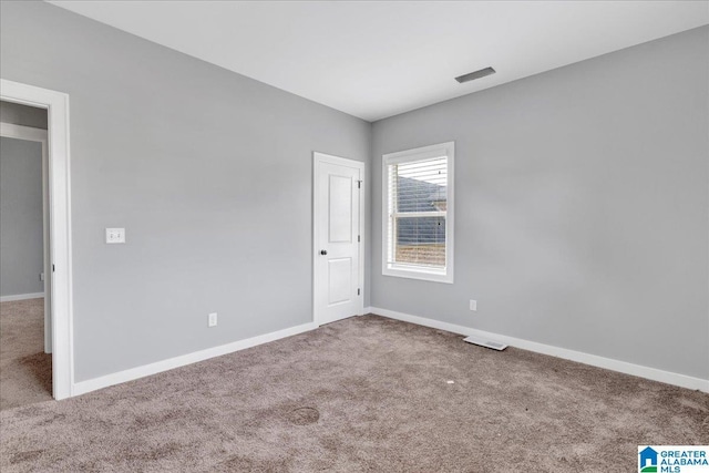 view of carpeted empty room