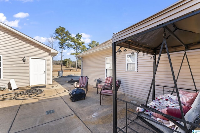 view of patio / terrace with a gazebo