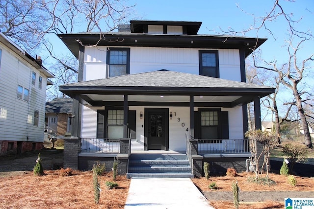 view of front of house with a porch