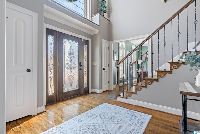 entryway featuring wood-type flooring