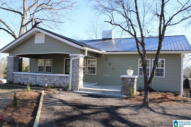 view of front of house featuring covered porch