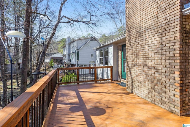 view of wooden deck