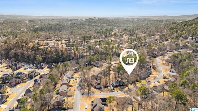 bird's eye view with a residential view