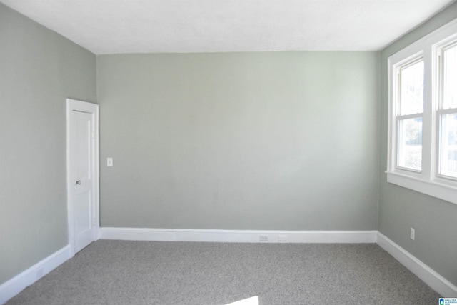 unfurnished room featuring carpet