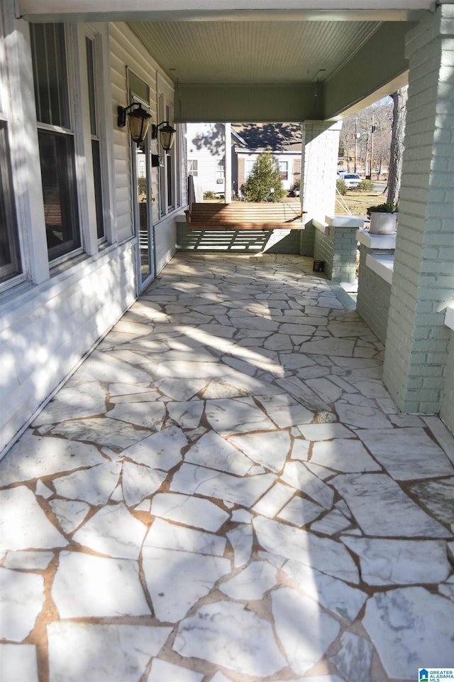 view of patio with a porch