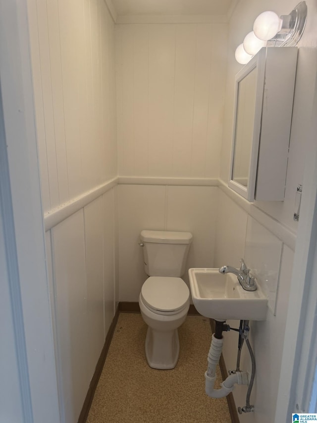 bathroom with sink and toilet