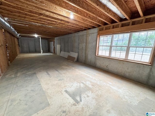 view of basement