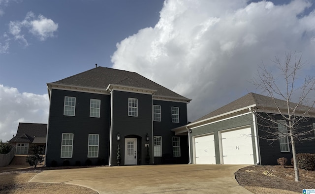 colonial house with a garage