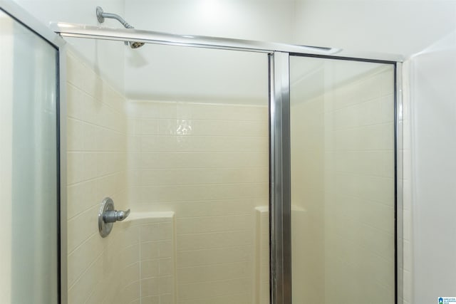 bathroom featuring walk in shower