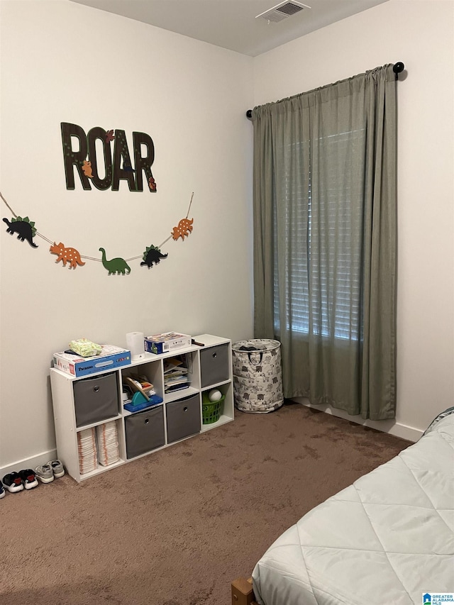 view of carpeted bedroom