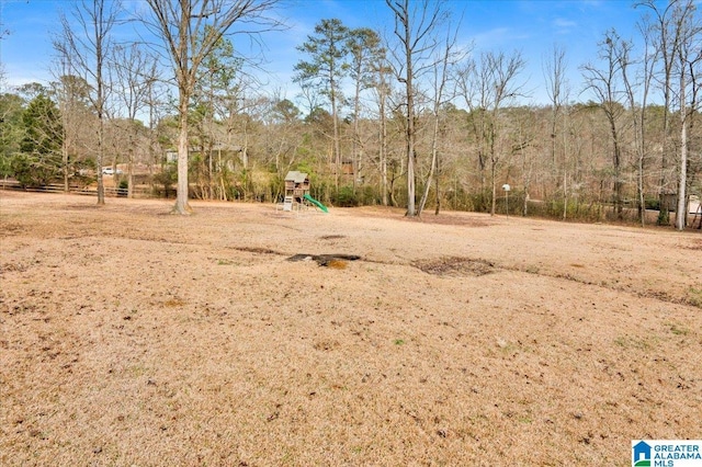 view of yard featuring a playground