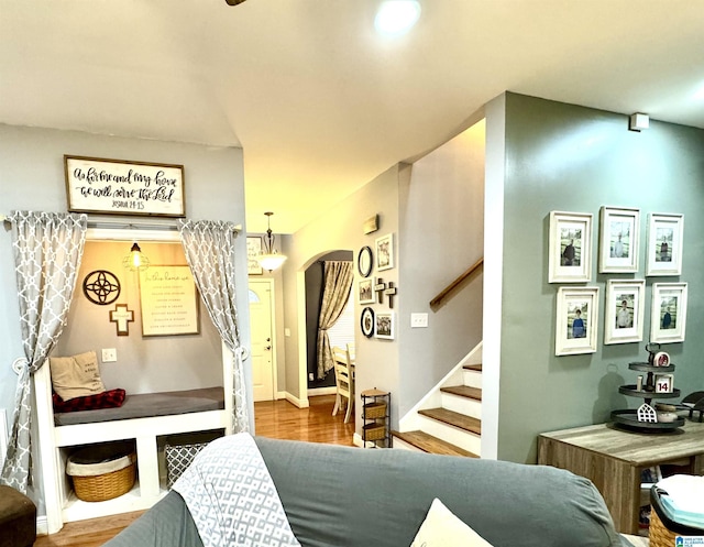 bedroom featuring hardwood / wood-style floors