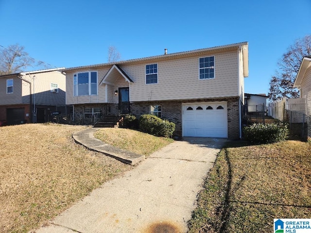 bi-level home with a garage