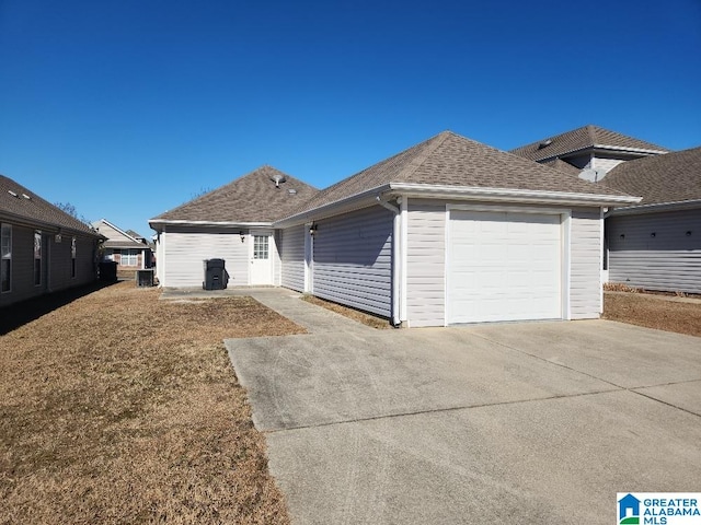 exterior space featuring a garage