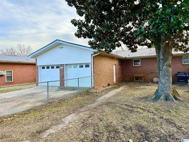 view of home's exterior featuring a garage