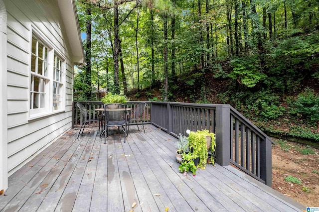 view of wooden terrace