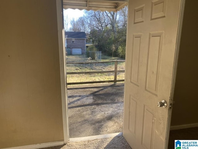 view of doorway to outside