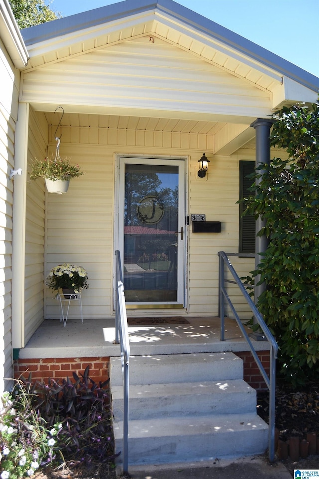 view of doorway to property